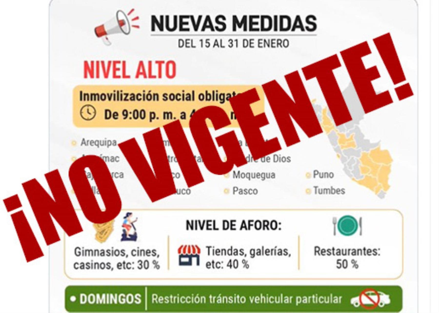 Advierten información falsa sobre nuevas medidas ante la COVID-19