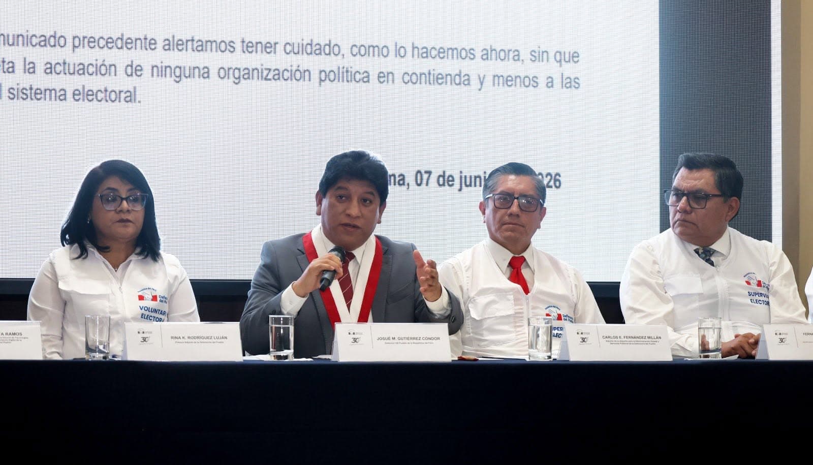 Defensoría del Pueblo descarta fraude en la segunda vuelta presidencial