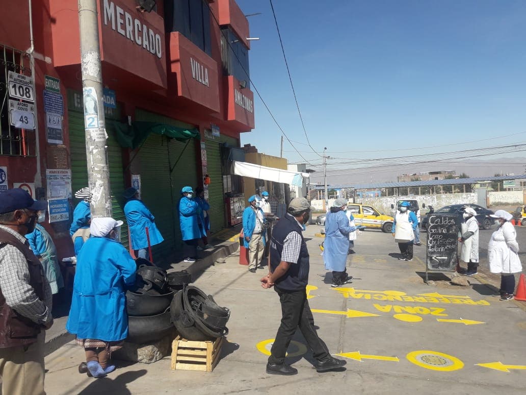 Cayma: Cierran mercado "Amazonas" para proceso de desinfección