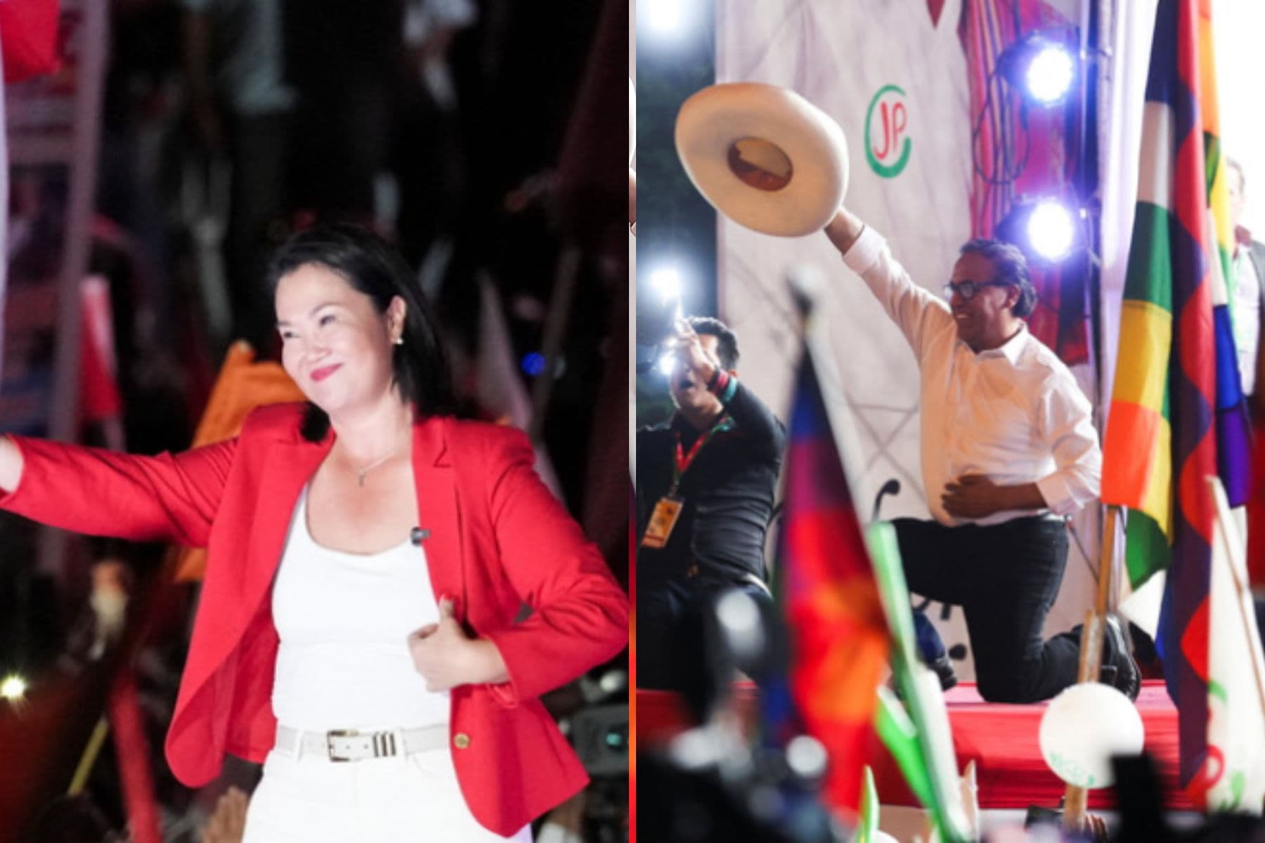 Keiko Fujimori y Roberto Sánchez dieron fin a la campaña electoral
