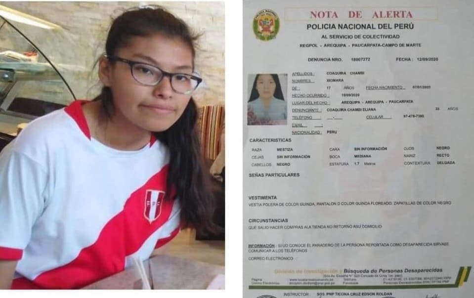 Este año denunciaron desaparición de 641 niñas y mujeres en Arequipa