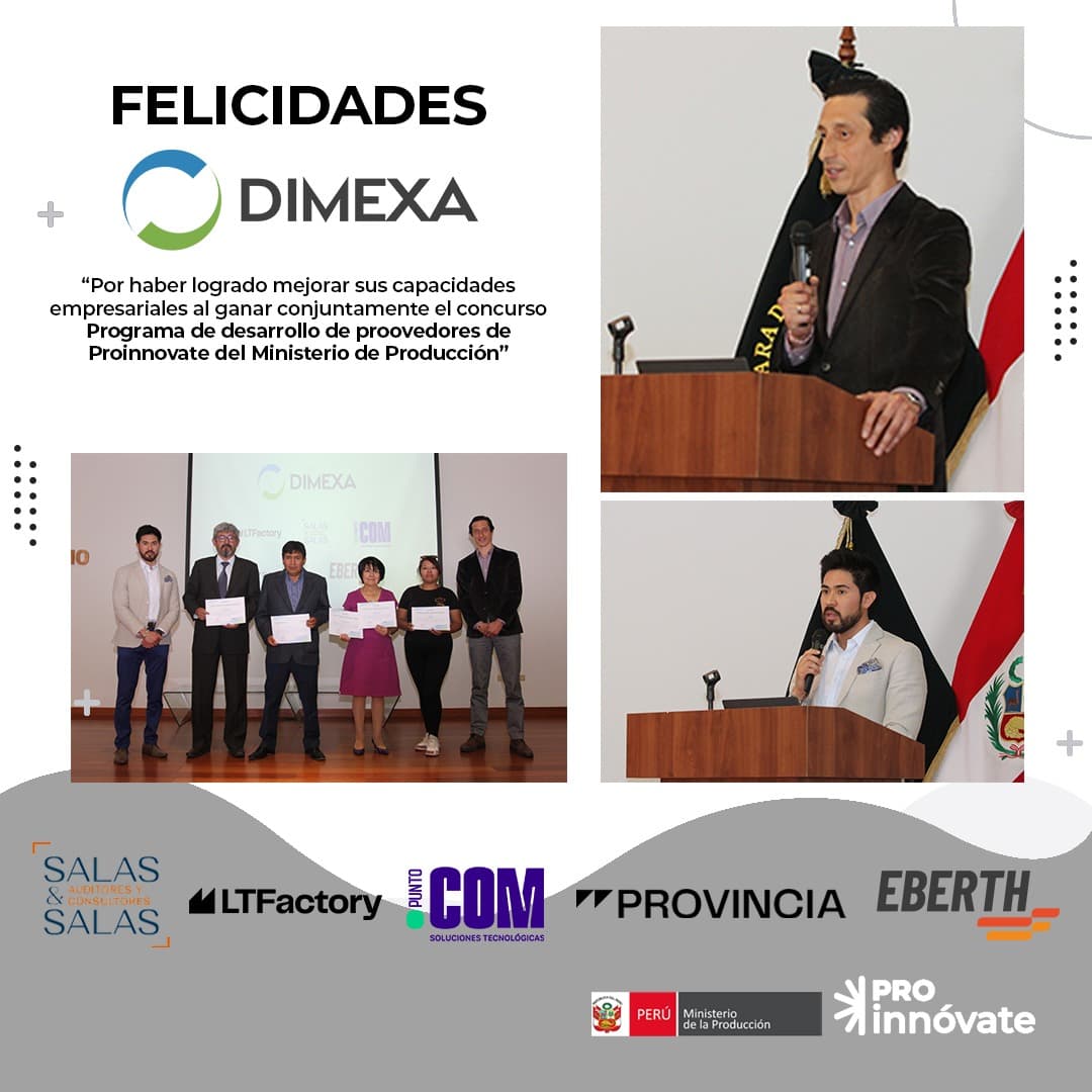 DIMEXA S.A. ganó concurso para empresas de ProInnóvate