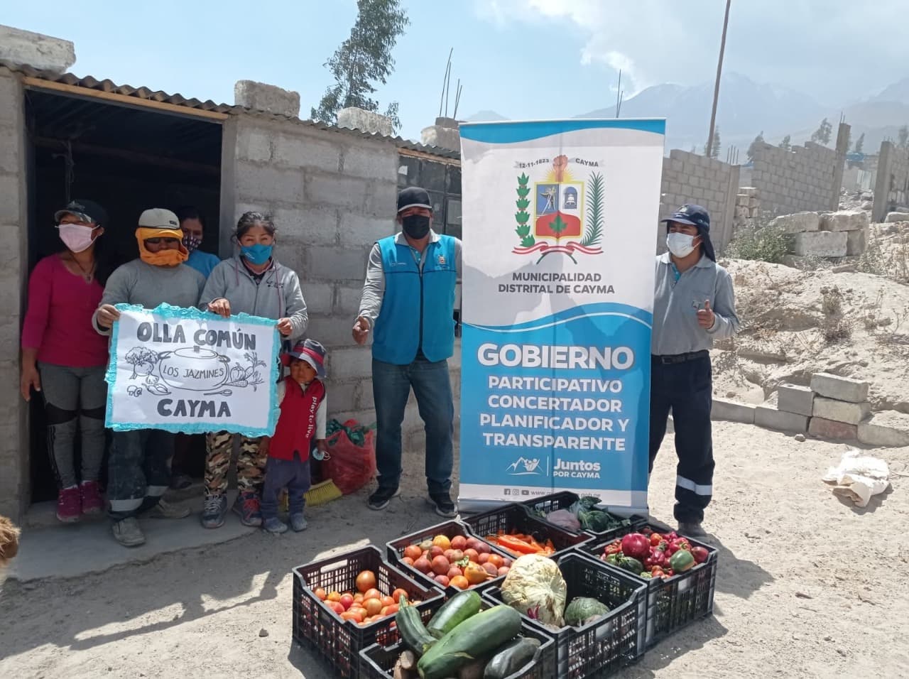 Entregaron frutas y verduras a 21 ollas comunes de Cayma