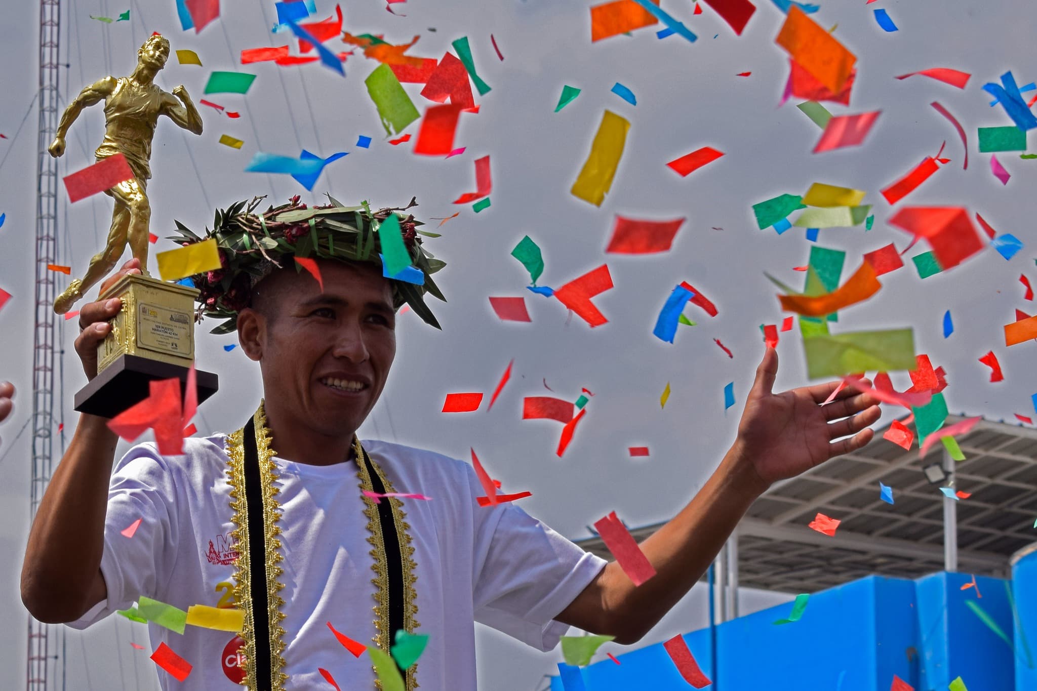 Eric Belizario Sucapuca ganó la maratón Virgen de la Candelaria