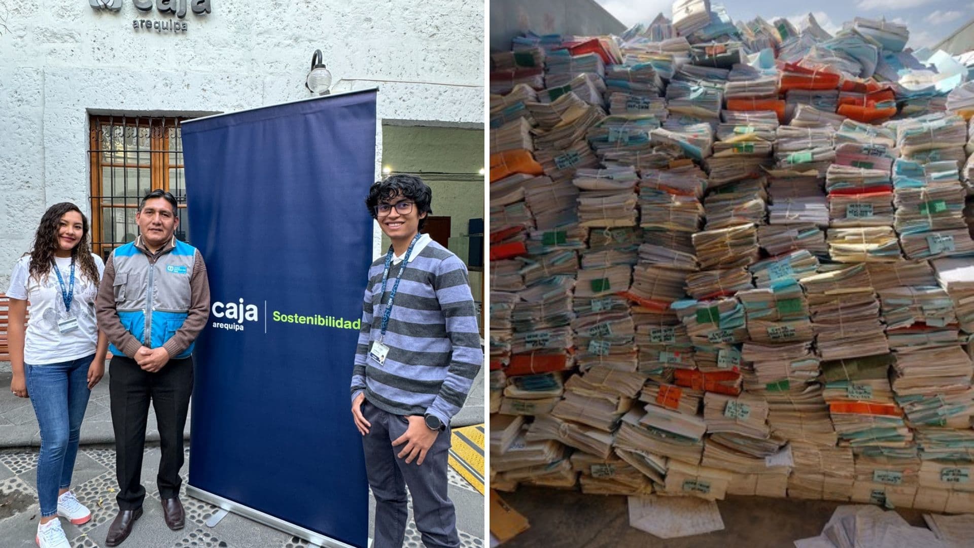 Caja Arequipa entregó 34 toneladas de papel a Aldeas Infantiles SOS