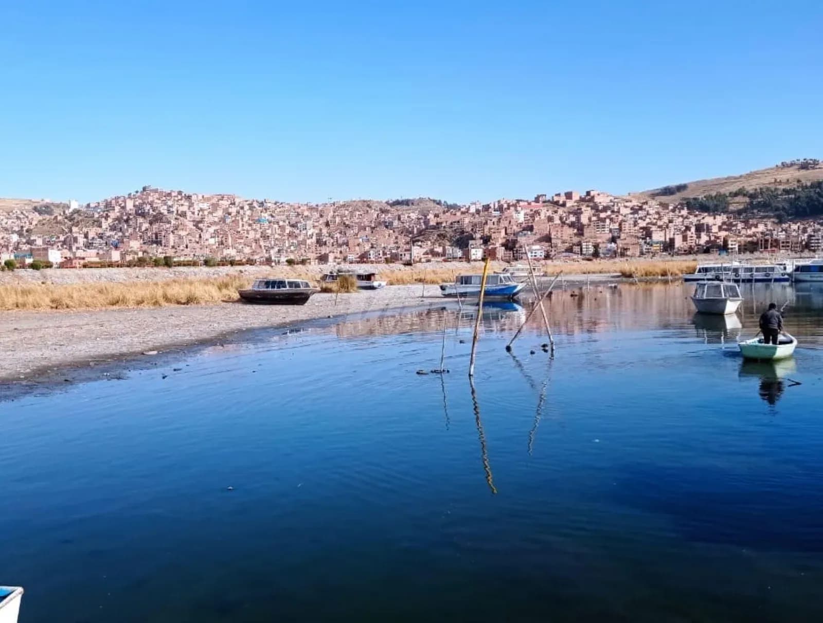 Lago Titicaca perdió 62 cm de nivel desde mayo de este año