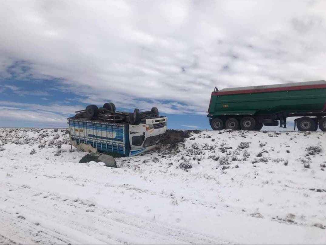 Nevada dejó varados a buses