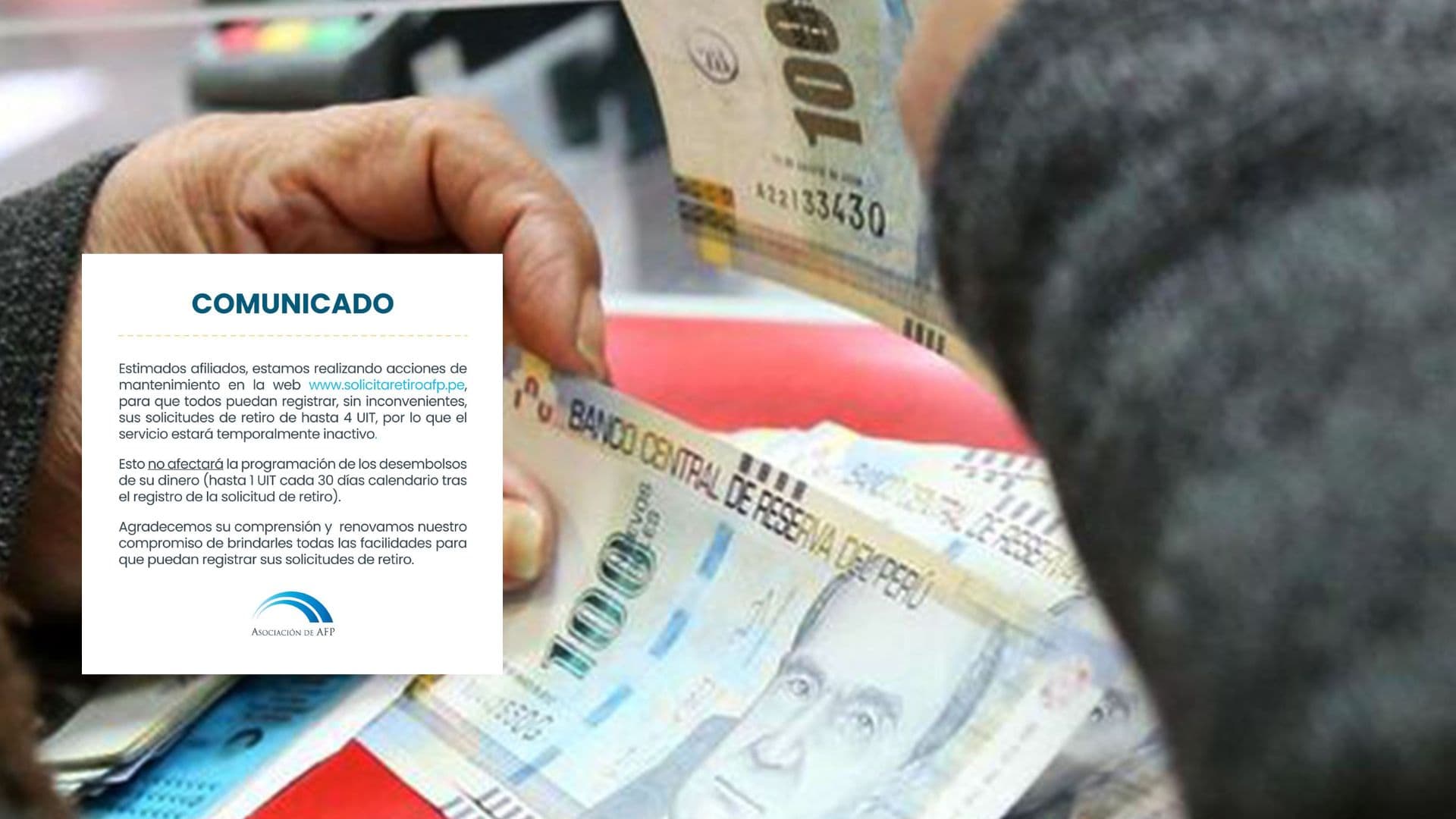 Suspenden temporalmente las solicitudes de retiro de fondos
