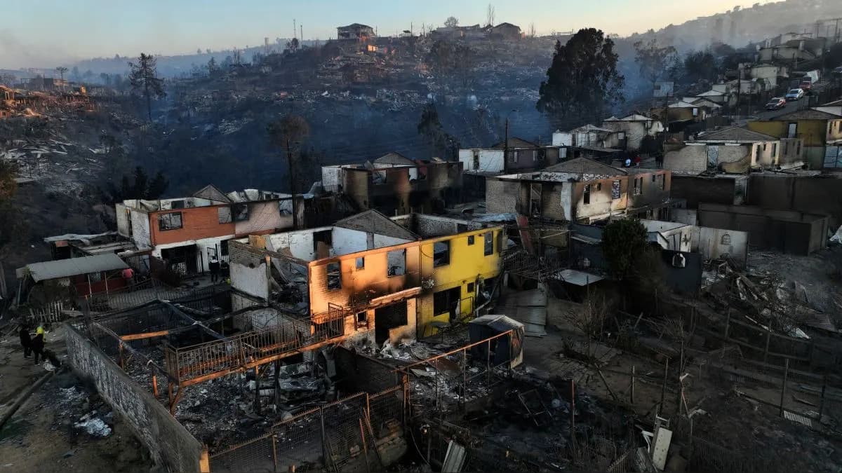 Declaran el estado de excepción en Chile por catástrofe forestal