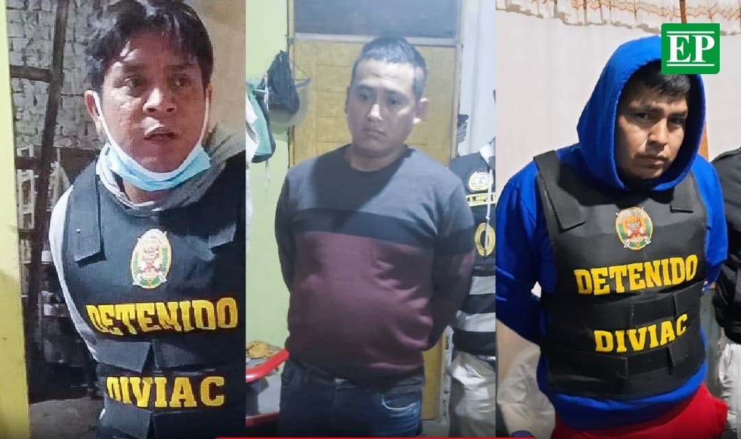 Intervienen a presuntos miembros de banda delincuencial