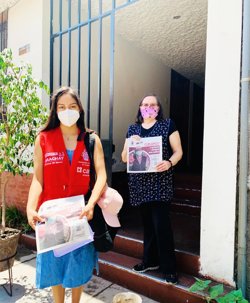 Actores sociales realizan visitas domiciliarias a población vulnerable en el Cercado