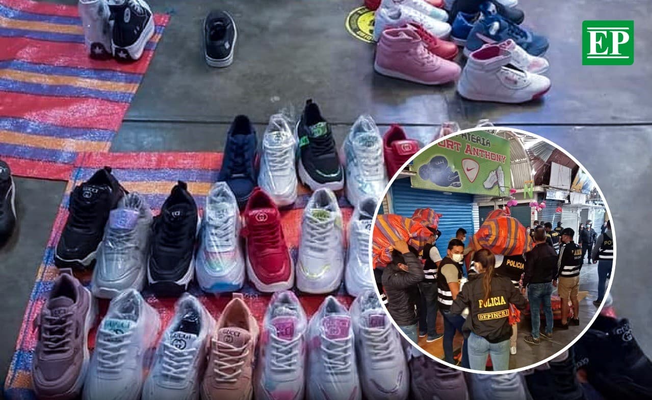 Chimbote: Incautan más de 600 zapatillas adulteradas en centro comercial