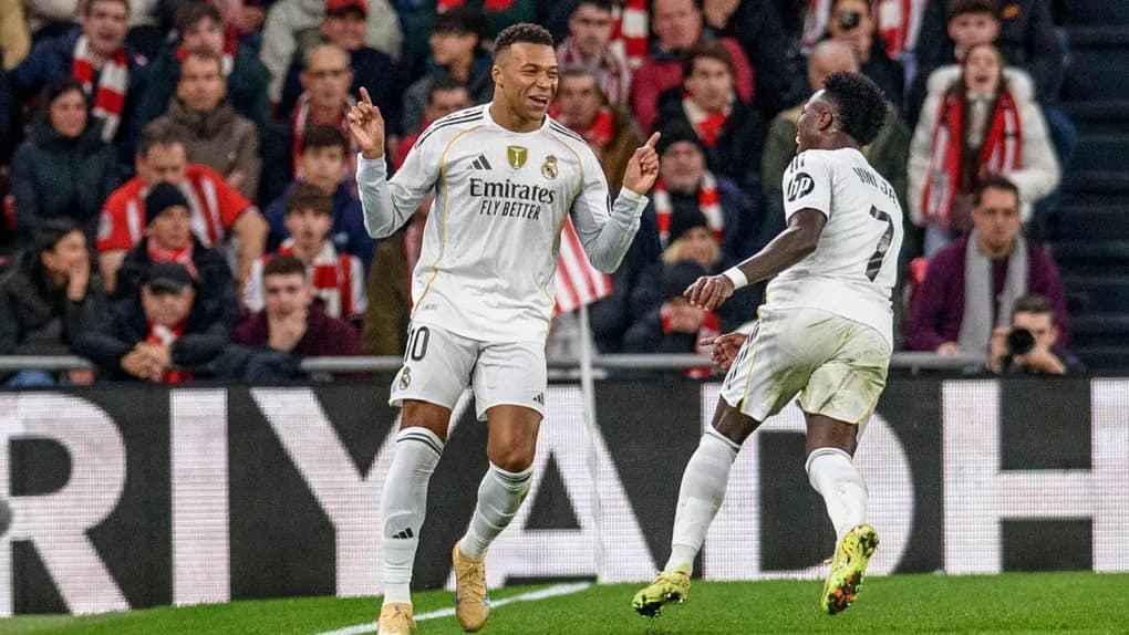 Real Madrid goleó 3-0 en su visita al Athletic Club de Bilbao