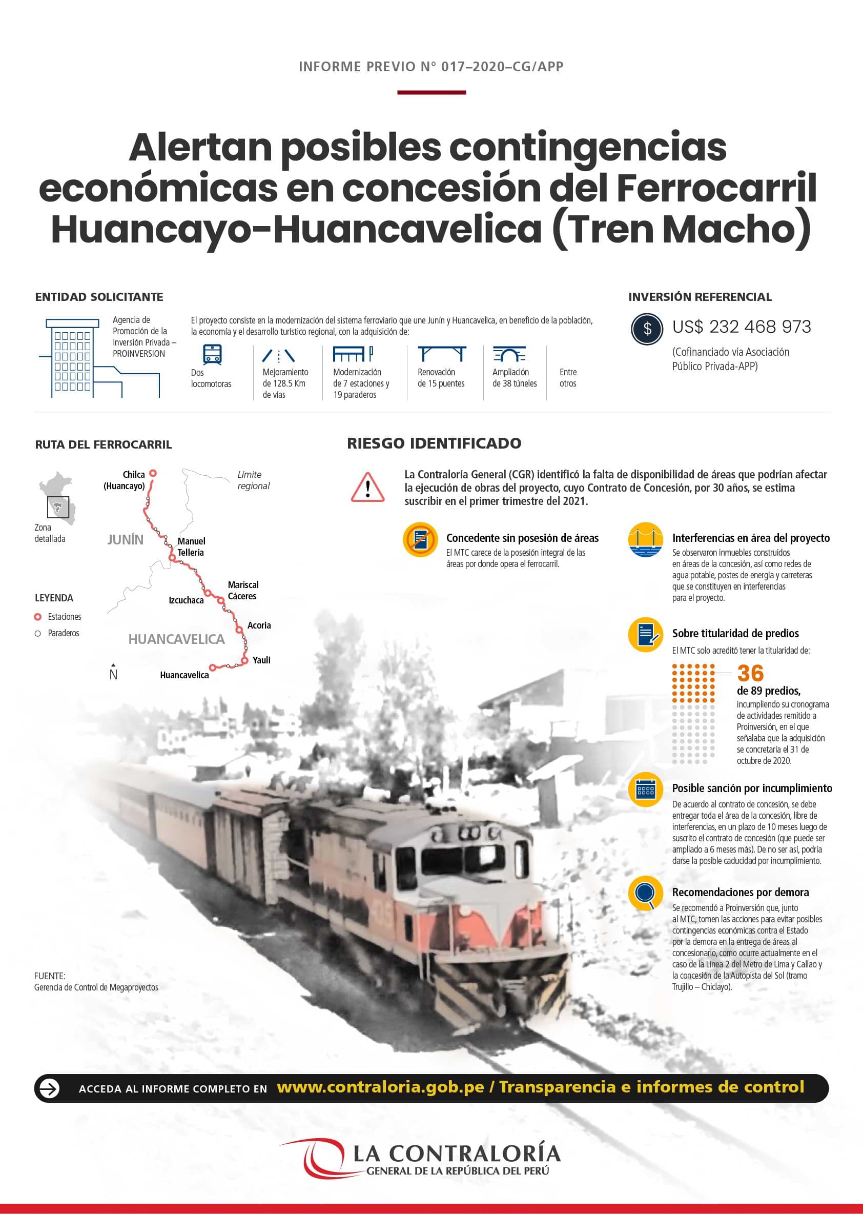 Advierten posibles contingencias económicas en concesión del “Tren Macho”