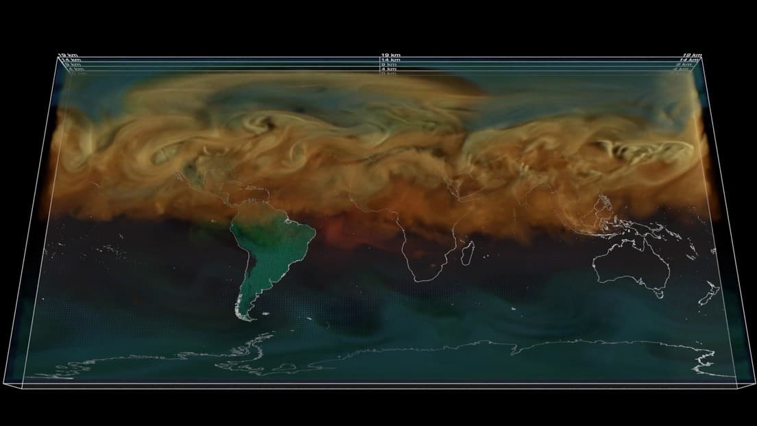 NASA muestra emisiones anuales de CO2