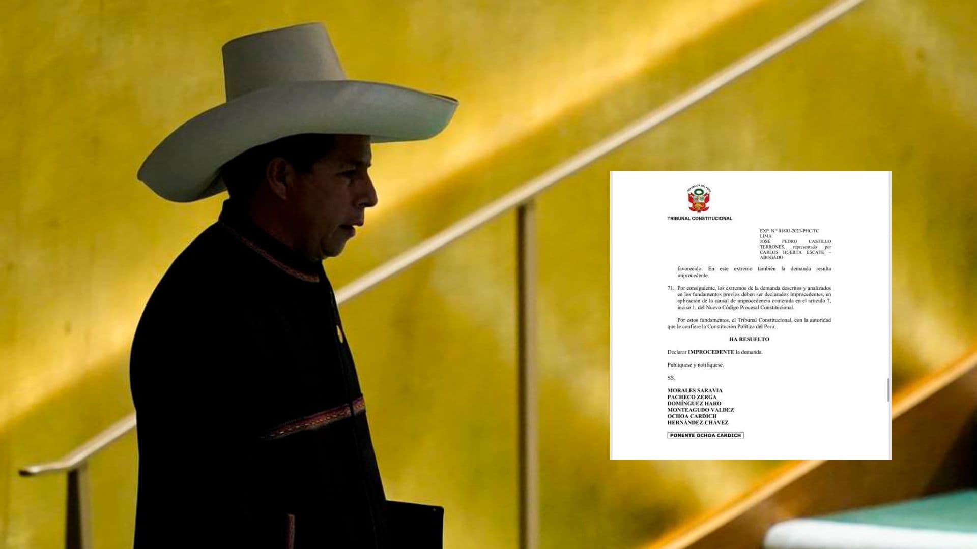 TC rechazó habeas corpus del expresidente Pedro Castillo
