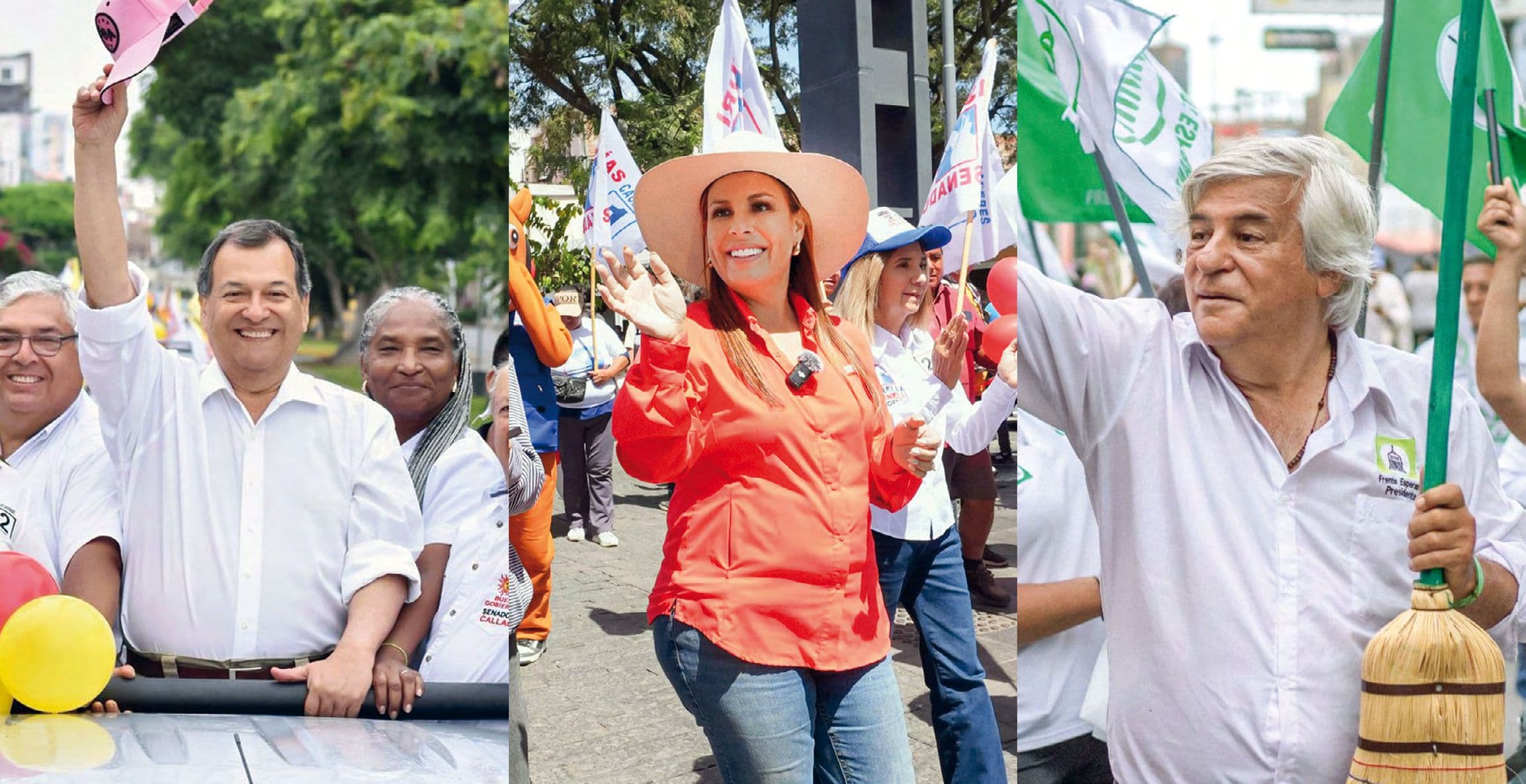 Nieto, Molinelli y Olivera llegan en busca del voto arequipeño
