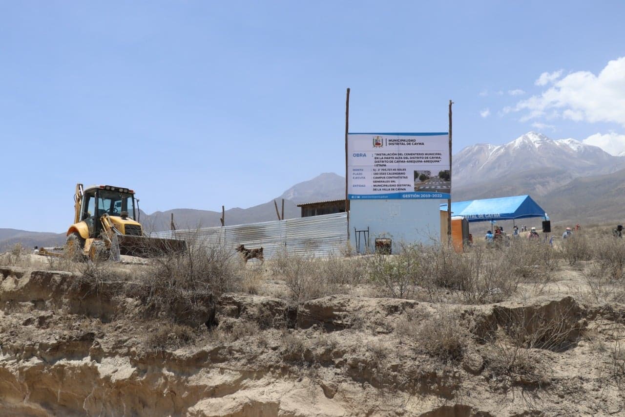 Inician construcción de cementerio municipal en Cayma