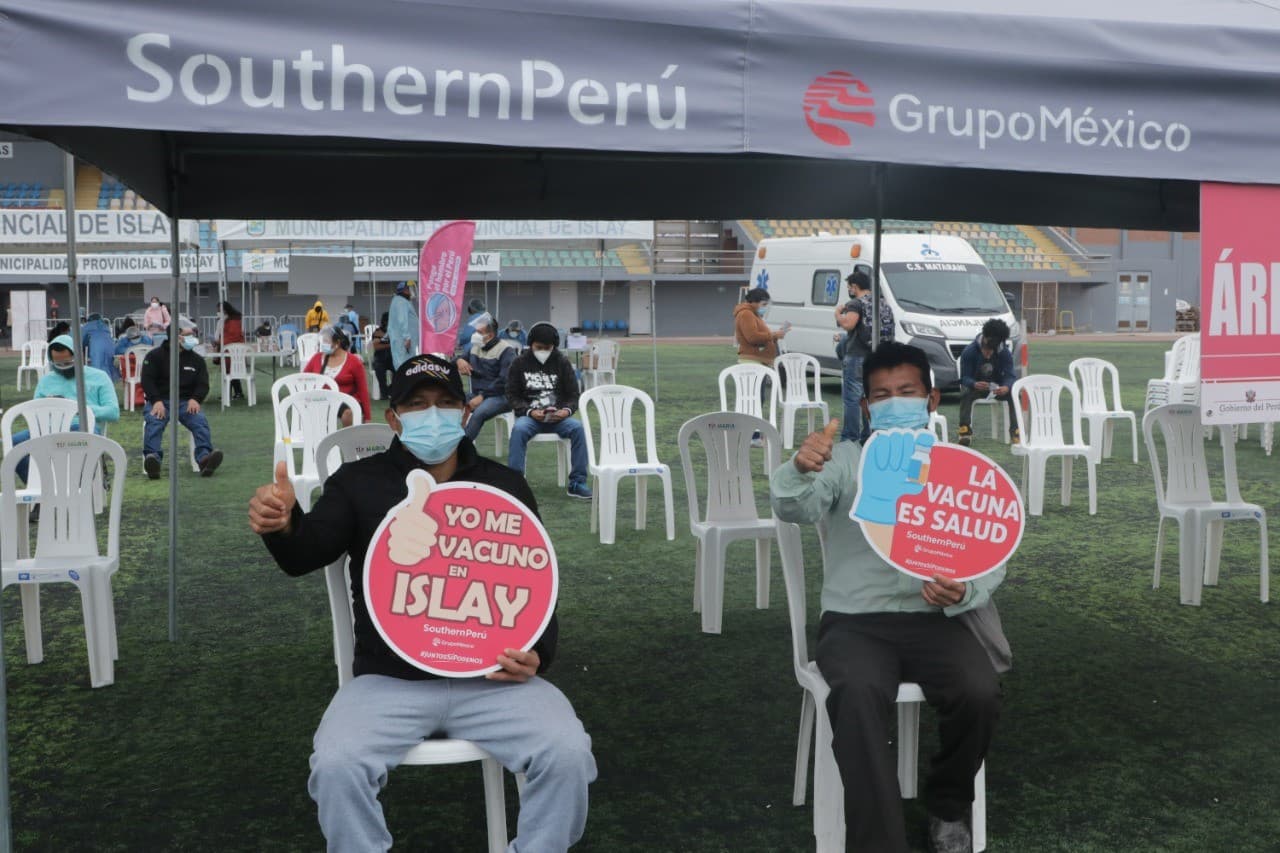 Arequipa avanza rápidamente en vacunación gracias a Southern