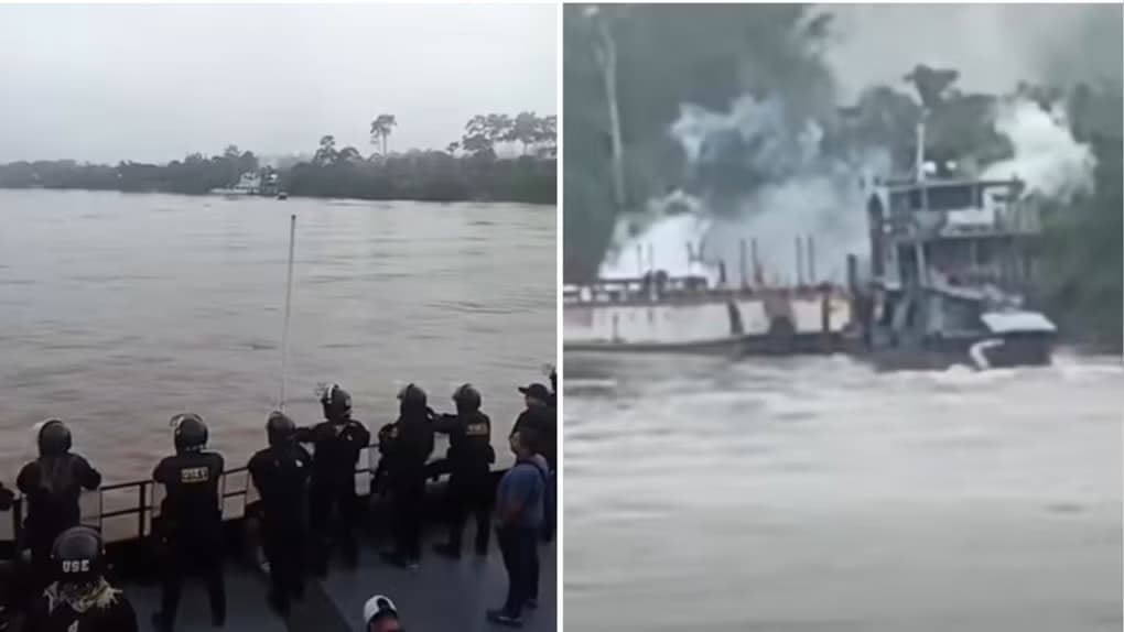 Operativo de rescate de barcaza petrolera deja a un policía fallecido