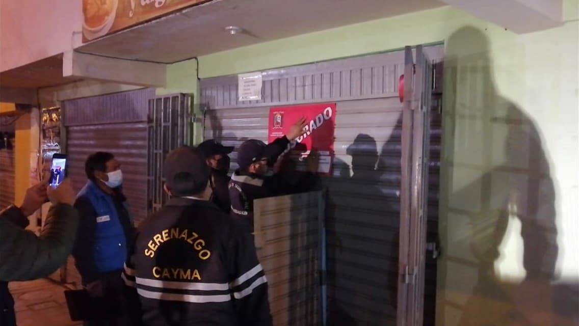 Clausuran dos locales en Cayma