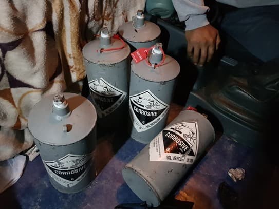 Más de 500 Kg de mercurio eran transportados a Arequipa ilegalmente