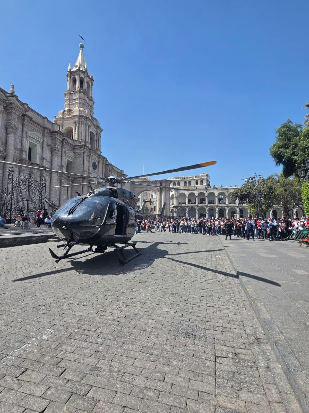 PNP realiza un patrullaje aéreo por fiesta de Chapi
