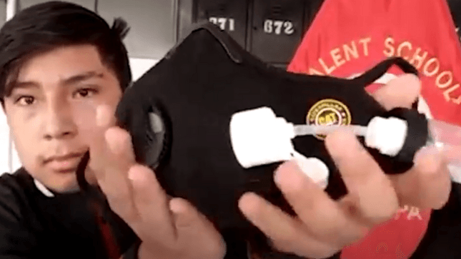 Alumno crea mascarilla para personas con problemas respiratorios