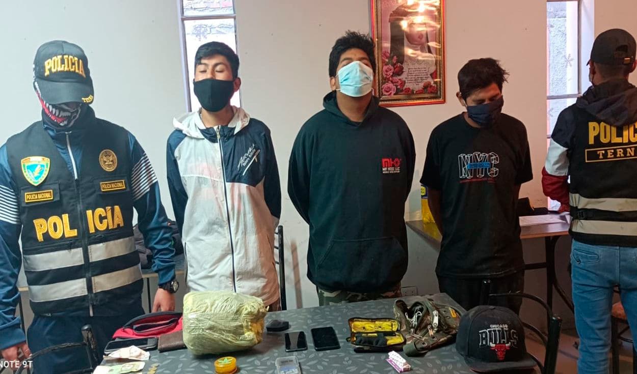 Paucarpata: Tres jóvenes detenidos por tráfico de drogas
