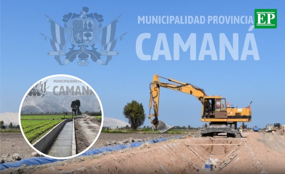 Obra de canal de riego en Camaná con 70% de avance