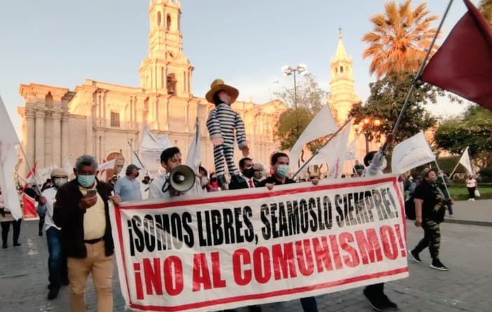 Hoy realizan marcha en contra de Pedro Castillo