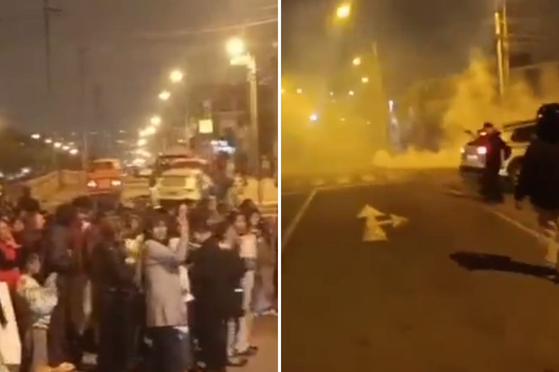 Plantón en Manchay terminó con gases lacrimógenos