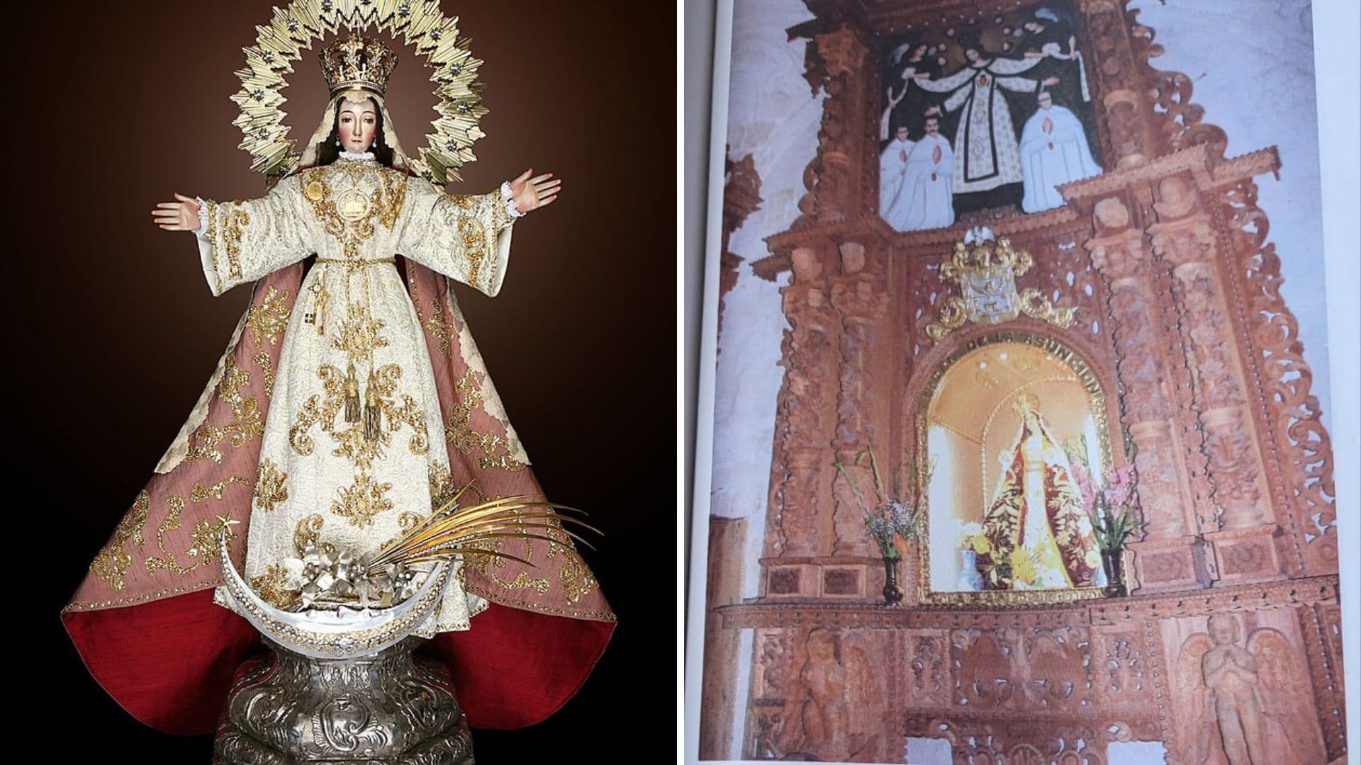 El altar en homenaje al Día de la Virgen de la Asunción
