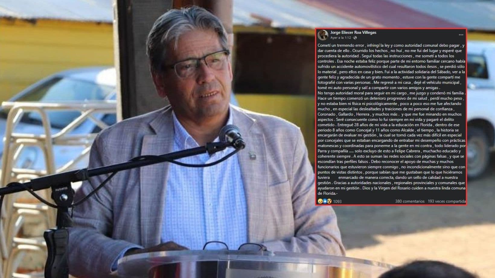 Chile: Alcalde se habría quitado la vida tras protagonizar accidente