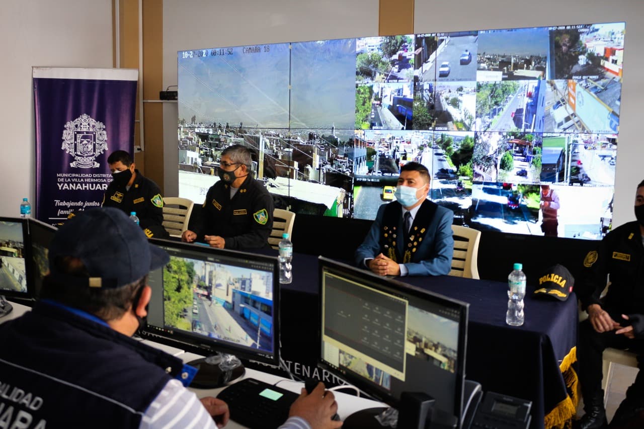 Cámaras de video vigilancia de Yanahuara se integran a la Central 105