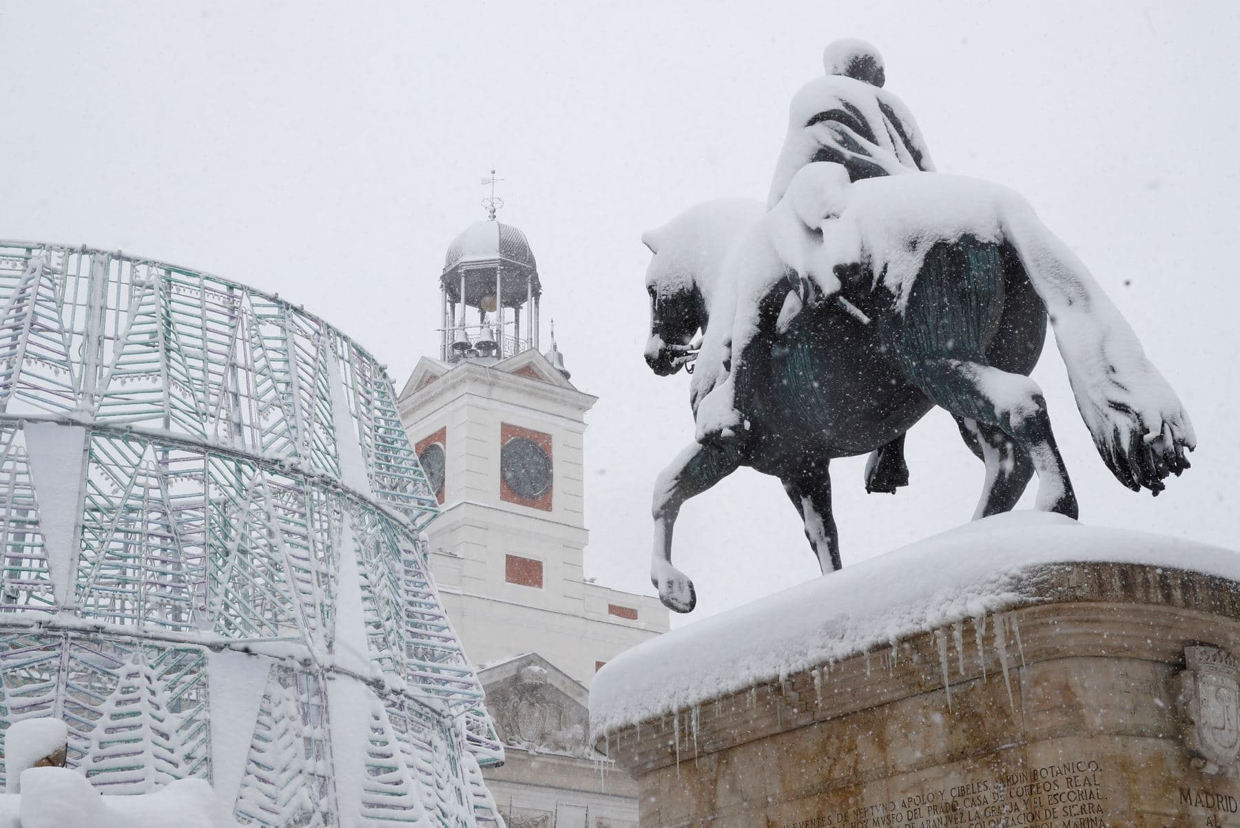 Histórica tormenta de nieve en España