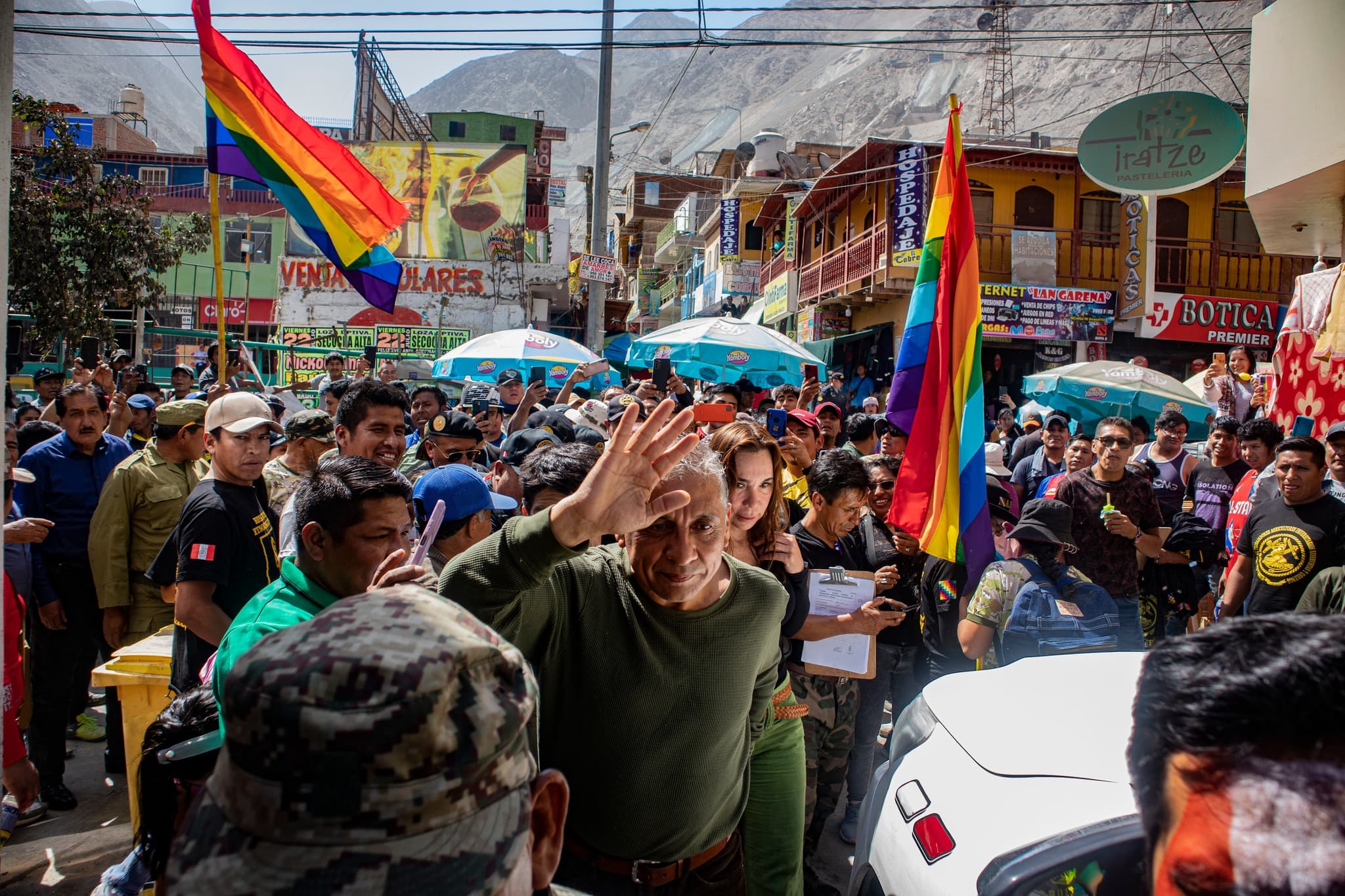 Antauro Humala hace activismo político en Jardín del Colca