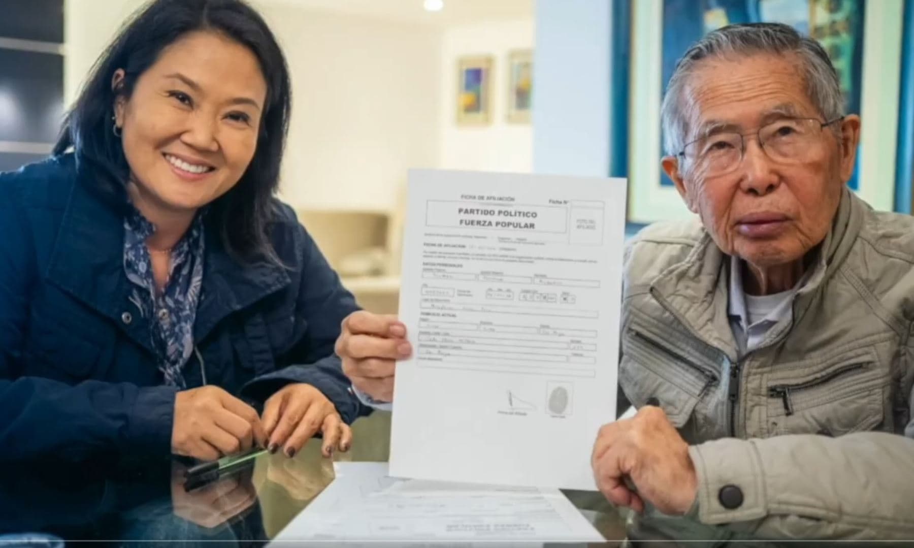 El expresidente Alberto Fujimori se afilió a Fuerza Popular