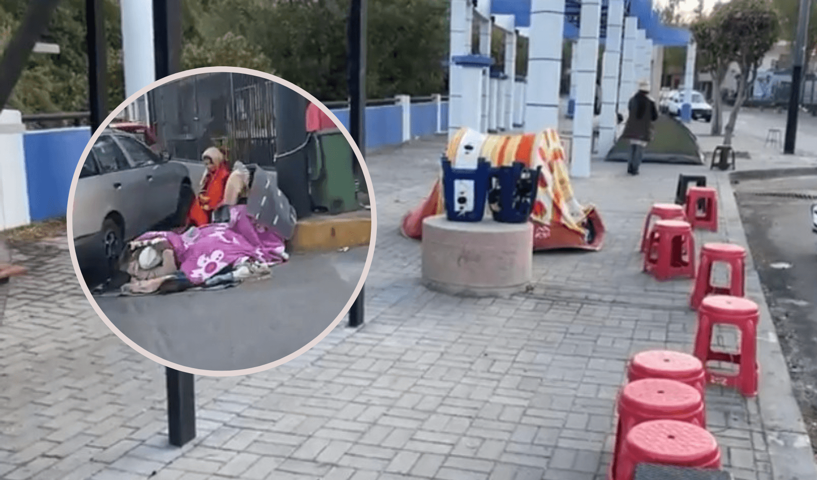 Comerciantes acampan en la avenida La Marina para la Serenata