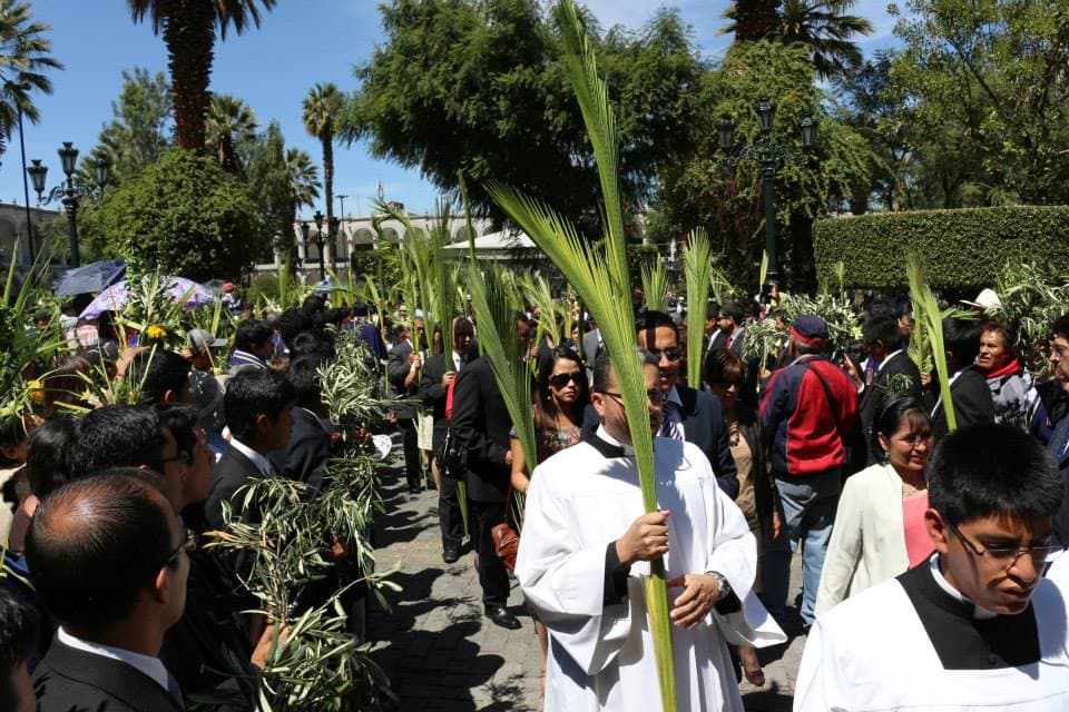 Miles de fieles celebraron el Domingo de Ramos en Arequipa