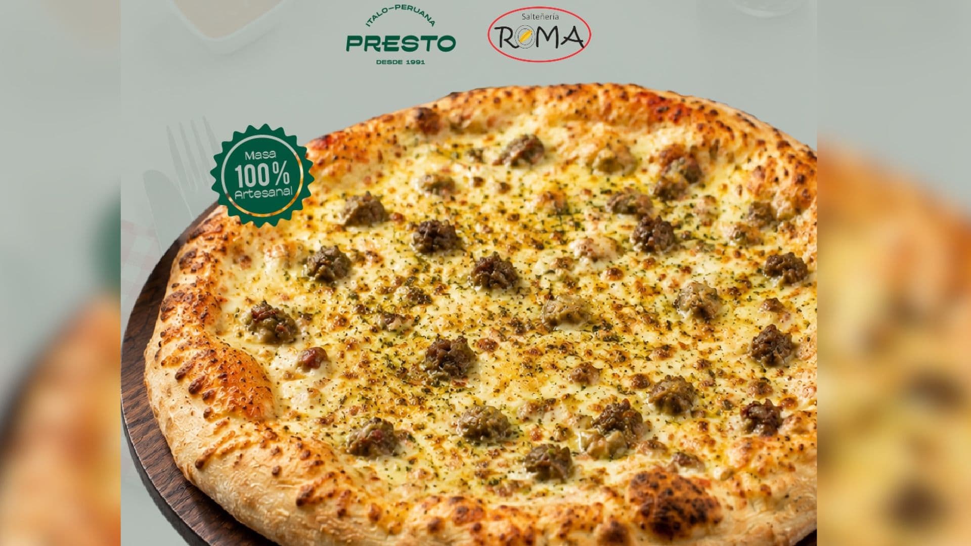 Presto y Roma Salteñería presenta nuevo sabor de pizza por tiempo limitado