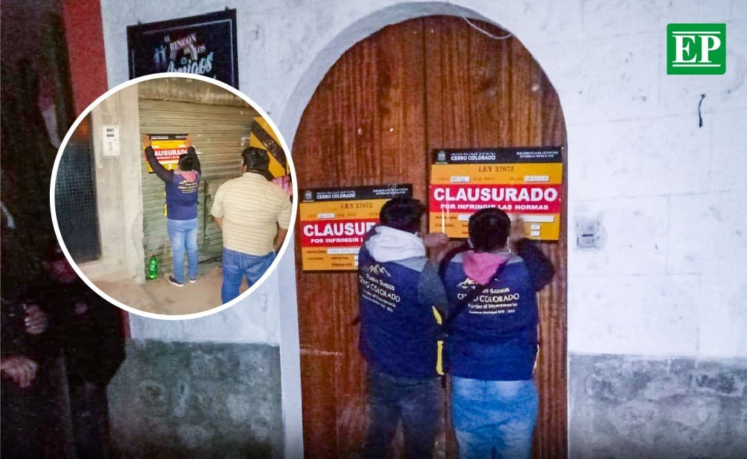 Clausuran dos locales en Cerro Colorado