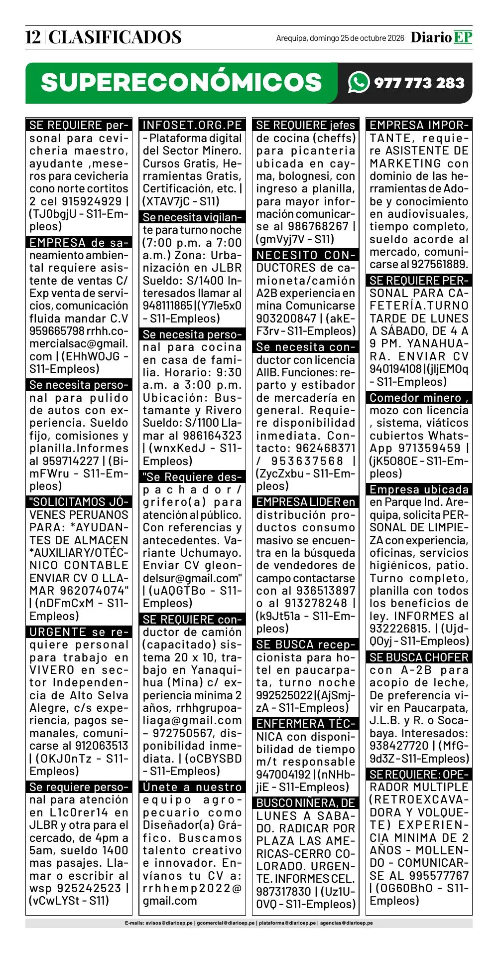 Clasificados — página 12