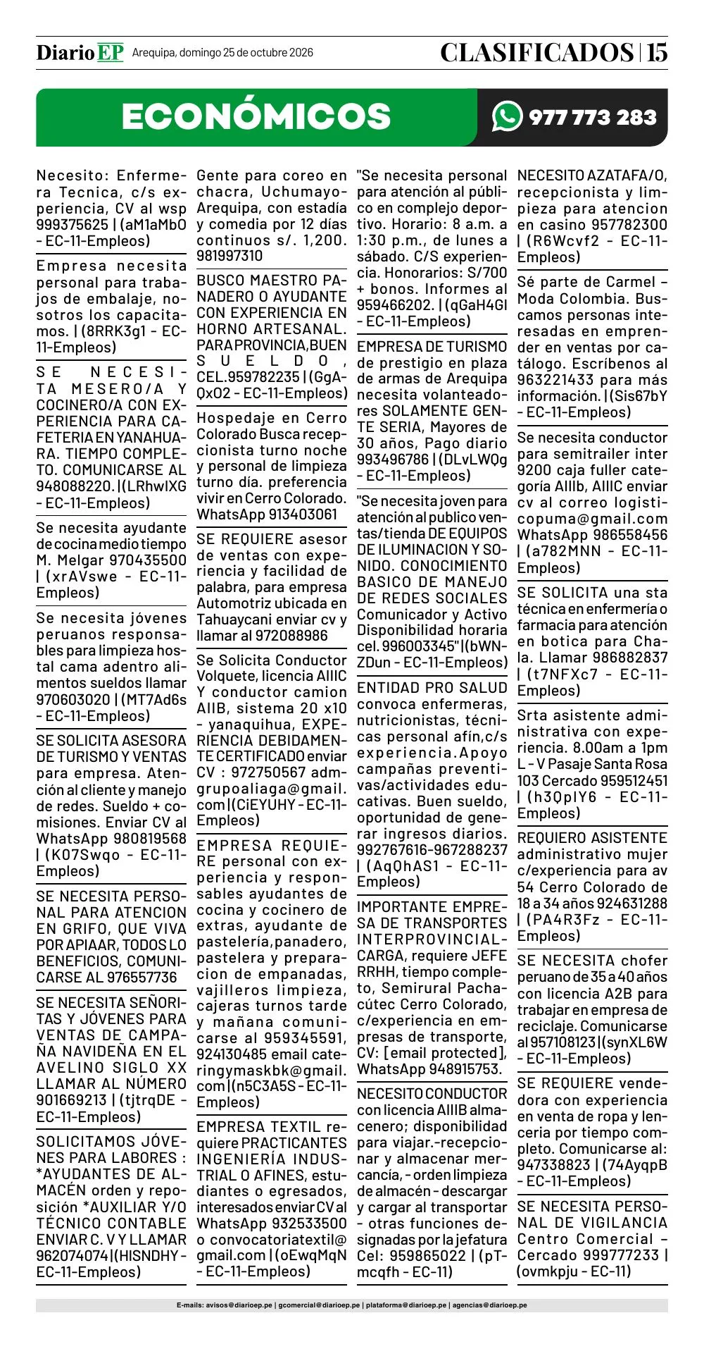 Clasificados — página 15